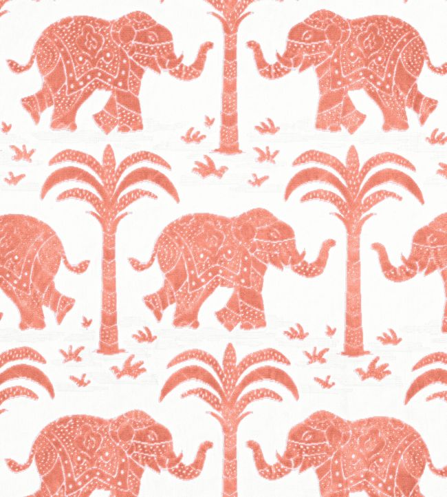 Elephant Velvet Fabric by Thibaut Coral