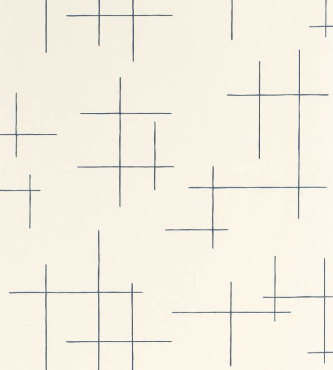 Elina Wallpaper by Caselio Bleu nuit