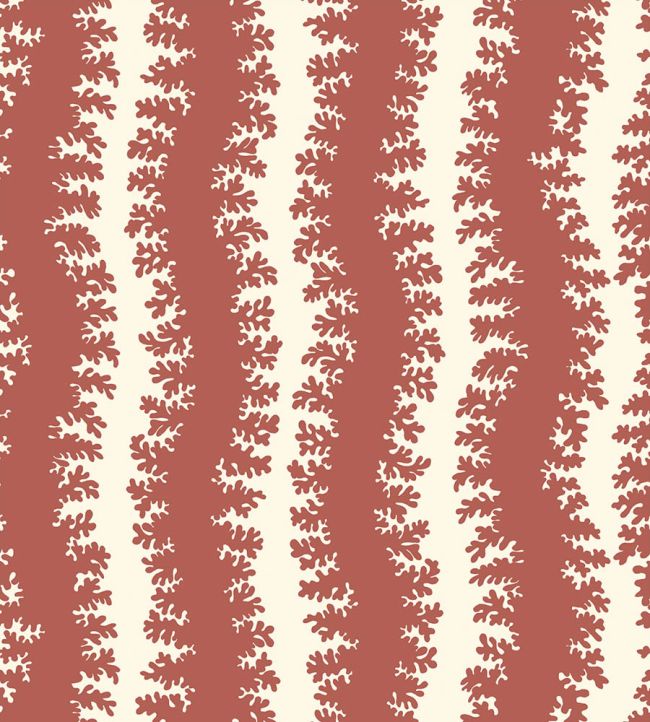 Elkhorn Stripe Wallpaper by Josephine Munsey Red Toppings/Clarke White