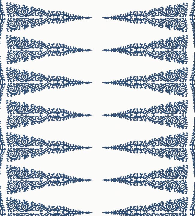 Ellery Stripe Wallpaper by Anna French Navy on White