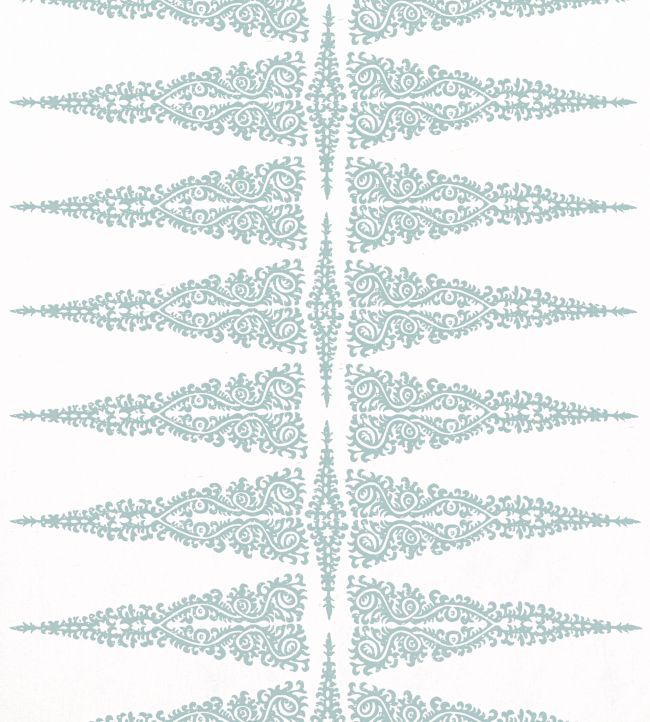 Ellery Stripe Fabric by Anna French Robin's Egg on White