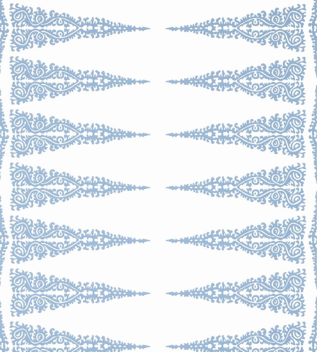 Ellery Stripe Wallpaper by Anna French Sky Blue on White