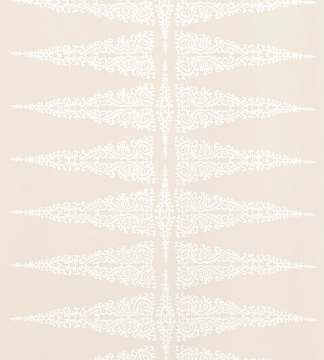 Ellery Stripe Fabric by Anna French White on Beige