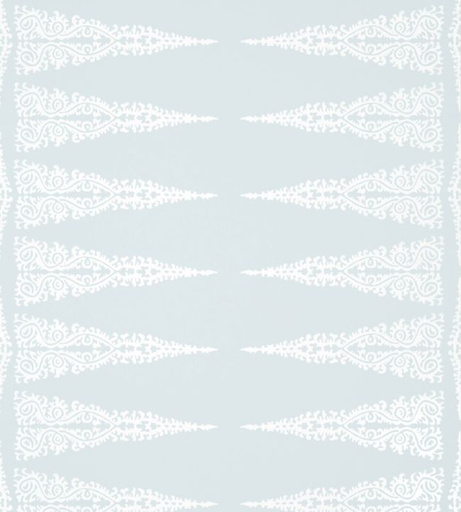 Ellery Stripe Wallpaper by Anna French White on Soft Blue