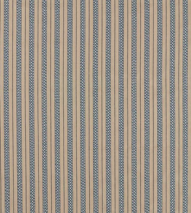 Elm Stripe Fabric by Morris & Co Indigo/Flax