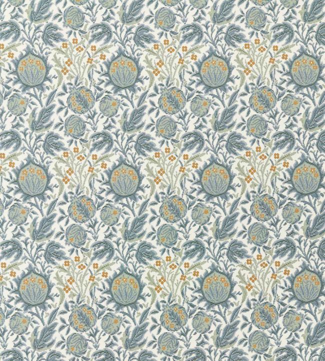 Elmcote Weave Outdoor Fabric by Morris & Co Mineral Blue