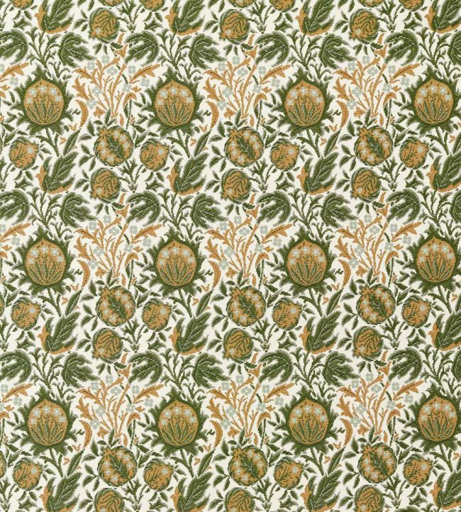 Elmcote Weave Outdoor Fabric by Morris & Co Moss/Wheat