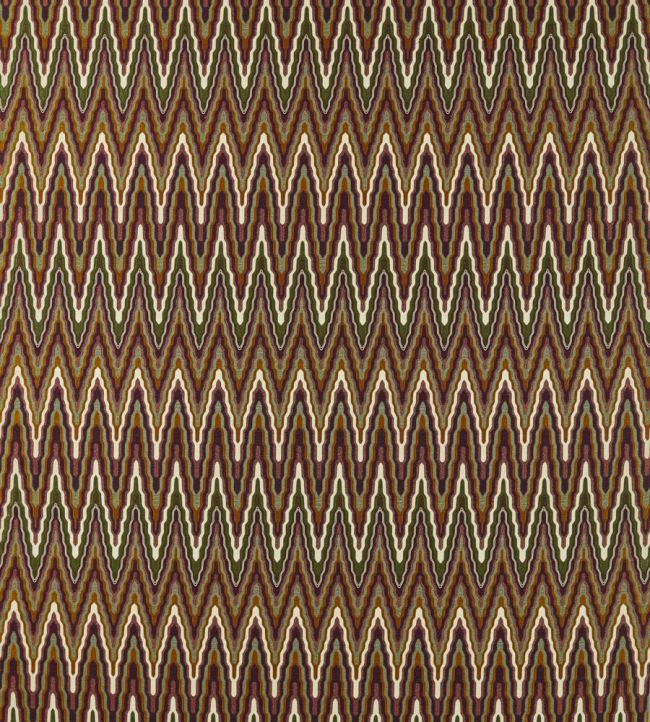 Elota Fabric by Harlequin Burgundy/Moss