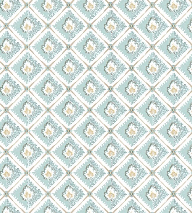 Elsie Fabric by Nina Campbell Aqua