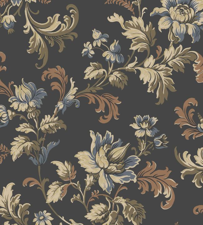 Elvira Wallpaper by Borastapeter Blue