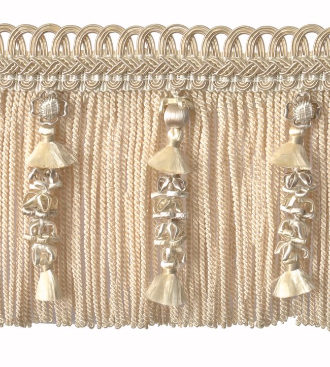 Embellished Bullion Fringe 130mm Trimming by Houles Blanc Hermine