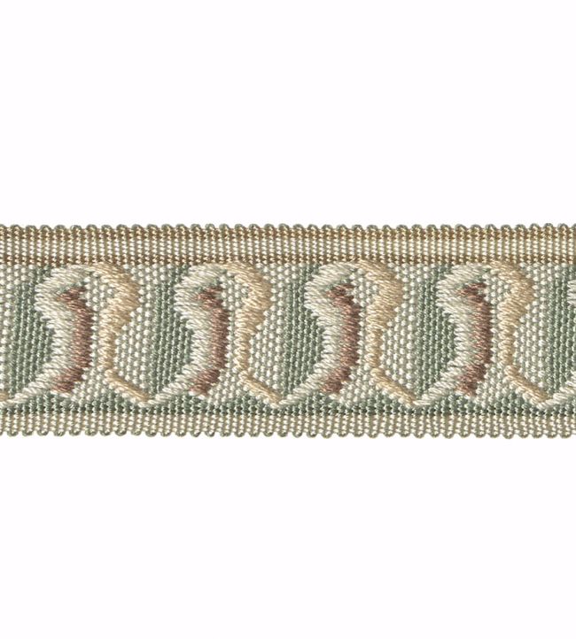 Embroidered Braid 30mm Trimming by Houles Vert Celadon