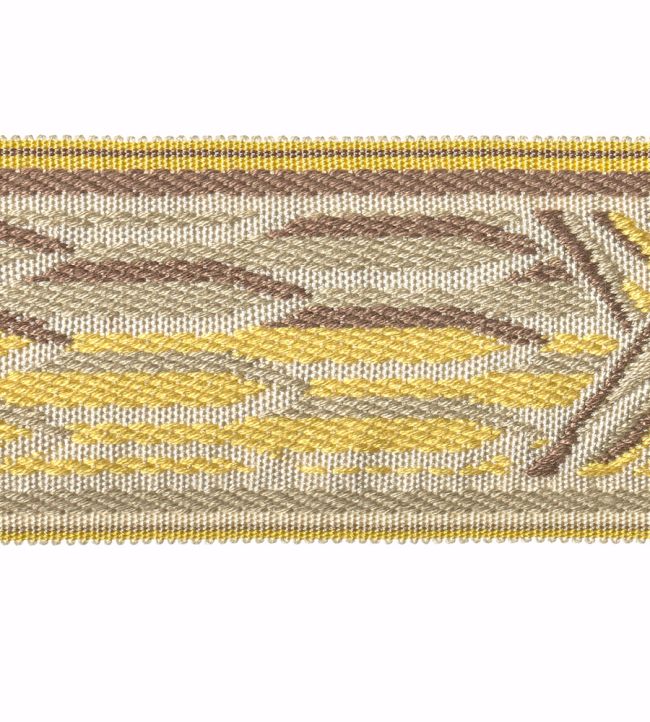 Embroidered Braid 60mm Trimming by Houles Jaune Celeste
