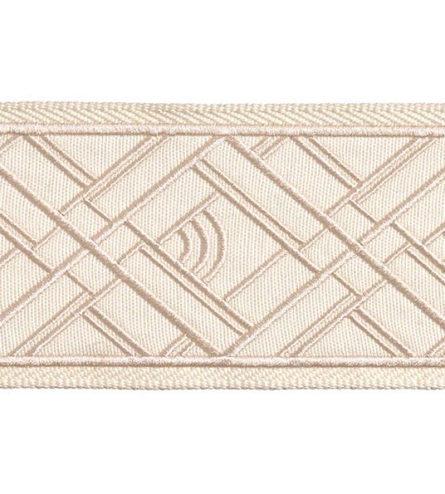 Cross Embroidered Braid 75mm Trimming by Houles Albatre