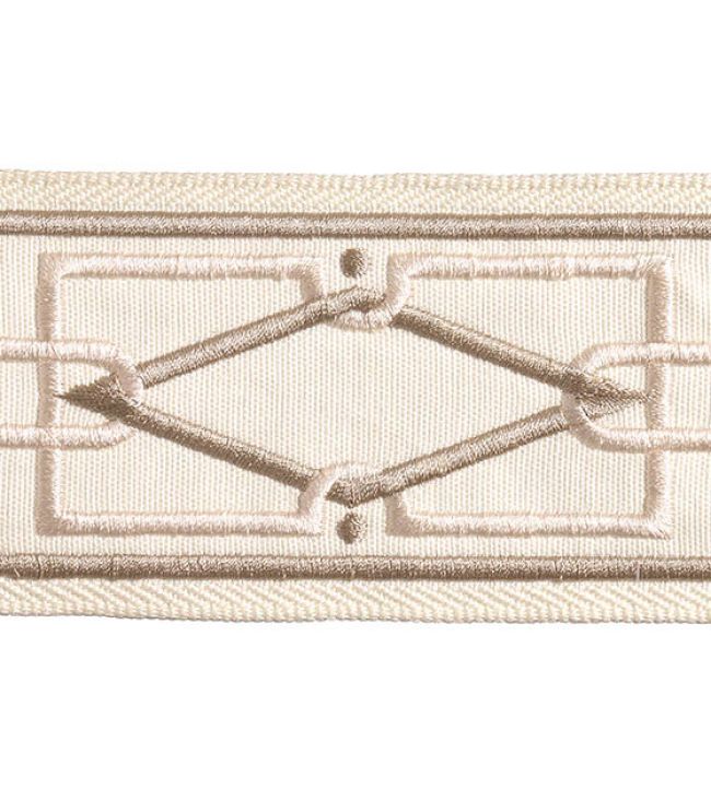 Diamond Embroidered Braid 75mm Trimming by Houles Albatre