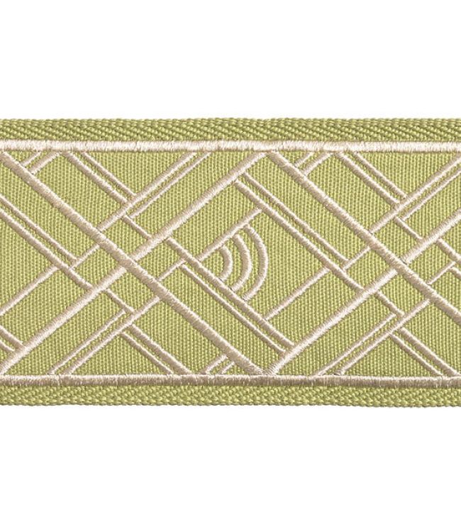 Cross Embroidered Braid 75mm Trimming by Houles Galuchat