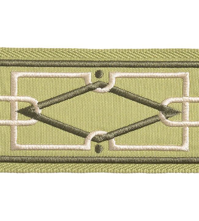 Diamond Embroidered Braid 75mm Trimming by Houles Galuchat