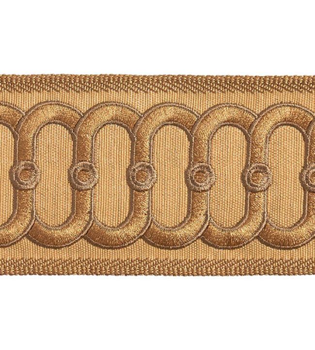 Embroidered Braid 75mm Trimming by Houles Metal