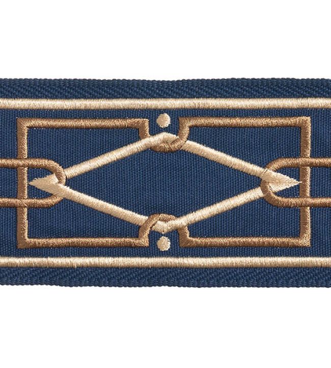 Diamond Embroidered Braid 75mm Trimming by Houles Normandie