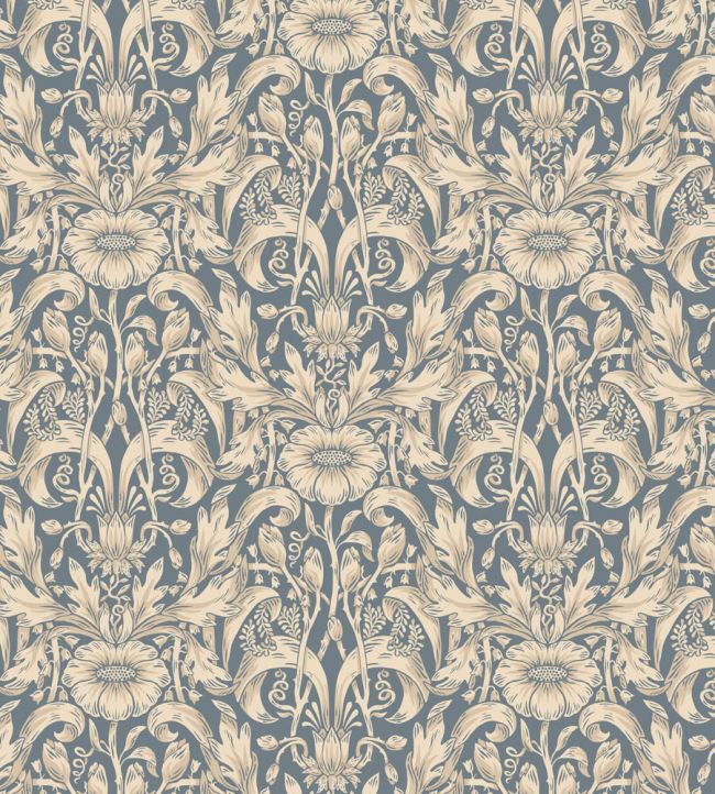 Emil Wallpaper by Sandberg Indigo Blue