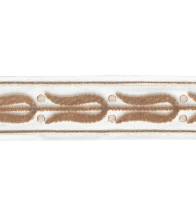 Emile Velvet Border Trimming by Samuel & Sons Parchment