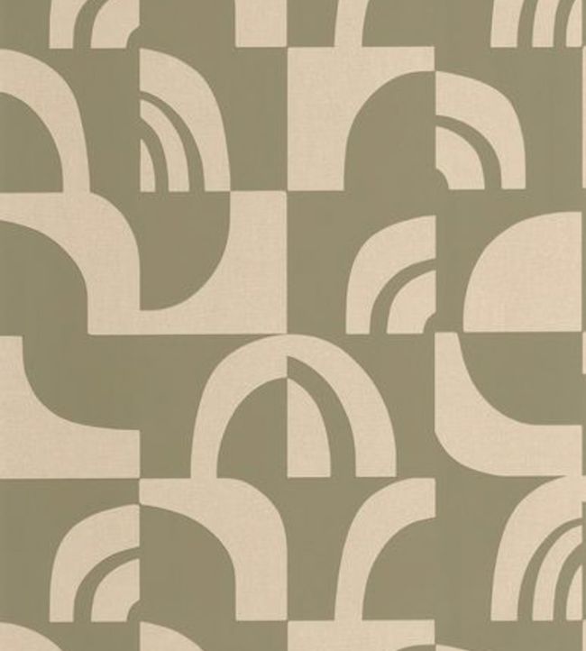 Empreinte Wallpaper by Caselio Vert Kaki