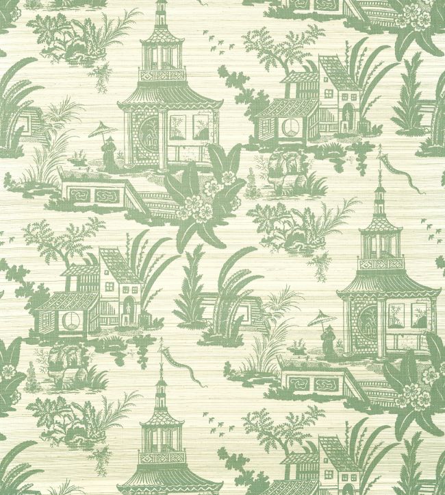 Empress Court Wallpaper by Thibaut Green