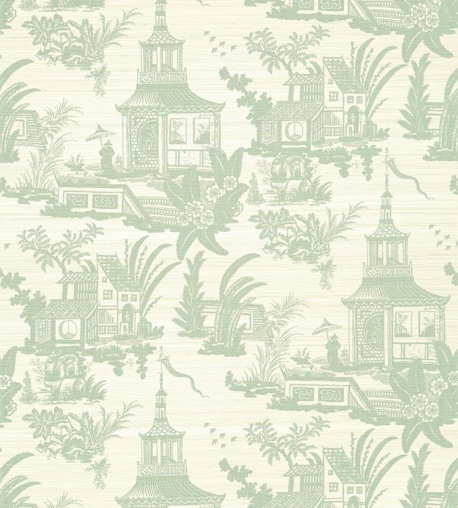 Empress Court Wallpaper by Thibaut Mist