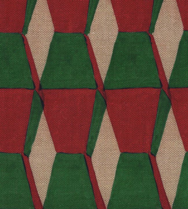 Endless Scarlet Fabric by MINDTHEGAP Red and Green