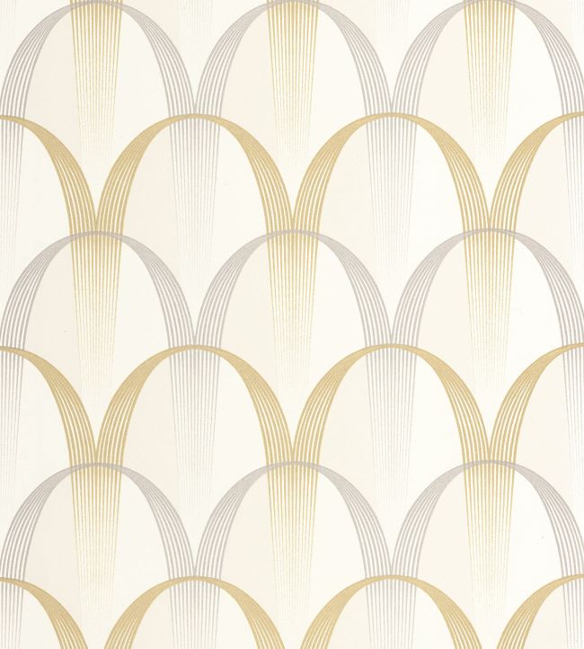 Entree Des Artistes Wallpaper by Casadeco Blanc Calcaire / Gris