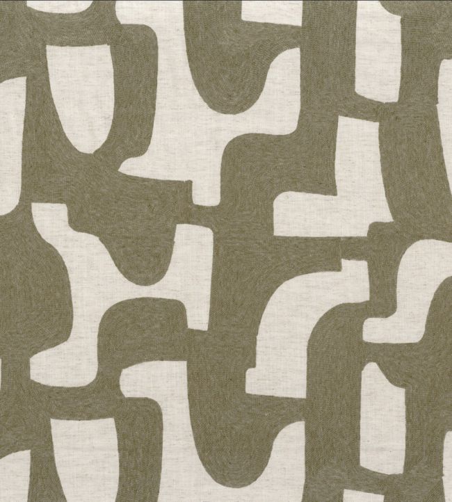 Entrelacs Fabric by Casamance Kaki