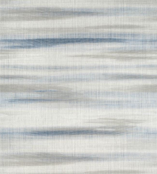 Equinox Wallpaper by Thibaut Blue and Beige