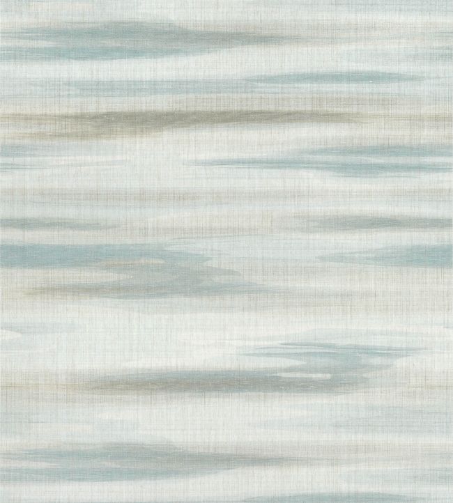 Equinox Wallpaper by Thibaut Spa Blue and Beige
