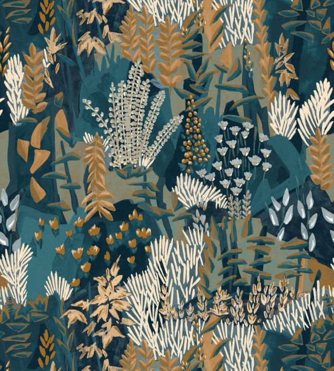 Erica Wallpaper by Casamance Marine/Ocre