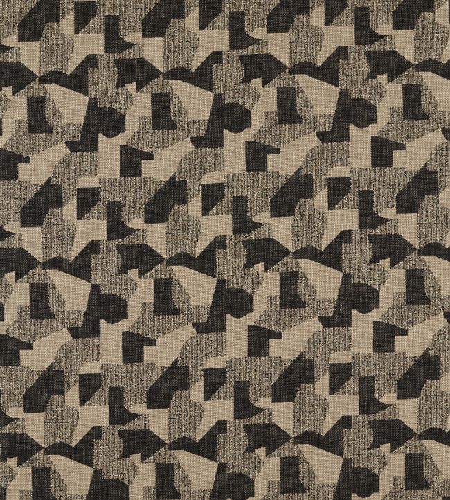 Espen Fabric by Clarke & Clarke Charcoal/Linen