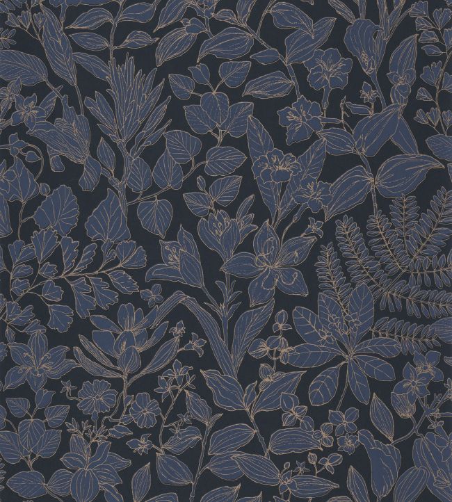 Esquisse Wallpaper by Casadeco Bleu Encre