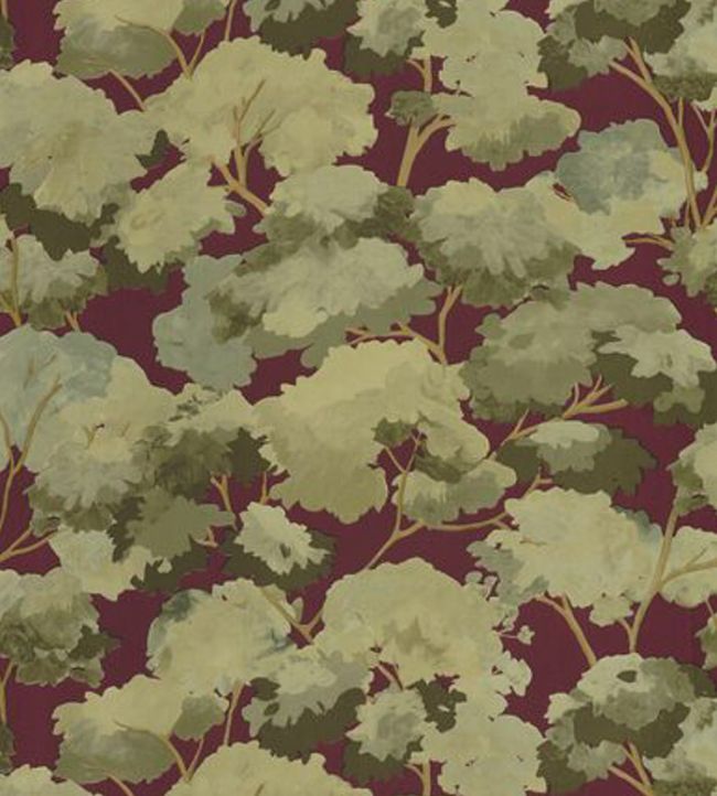 Ete Wallpaper by Caselio Bordeaux
