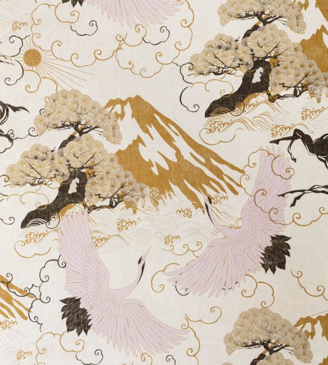 Eternal Toile Wallpaper by Wendy Morrison Pink & Gold