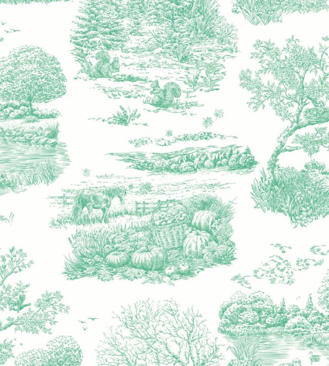 Eve Toile Wallpaper by Ohpopsi Jade