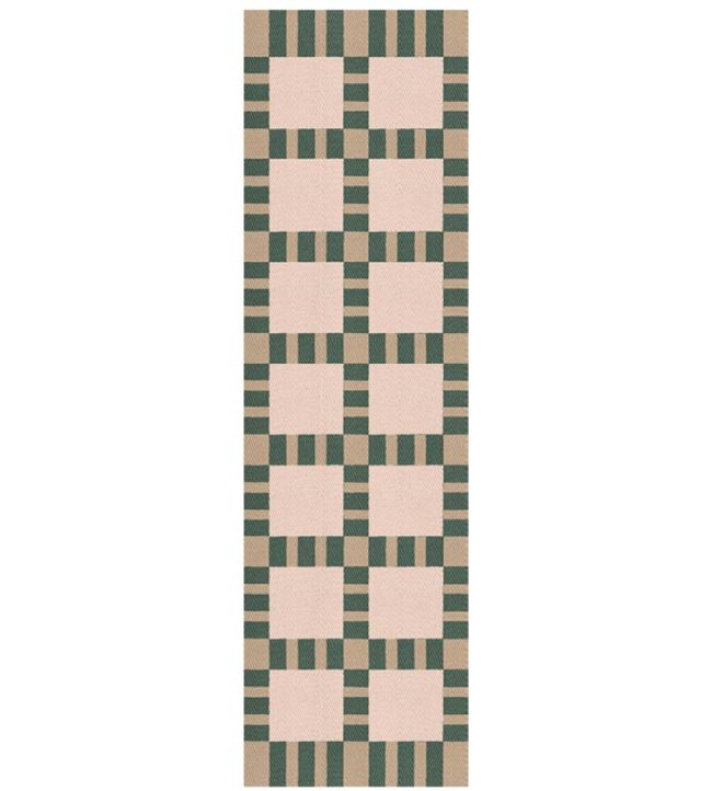 Layered Evelina Kroon Jute Runner rug Korean Chives EKJG80300 Korean Chives