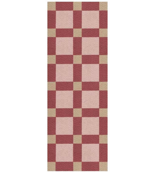 Layered Evelina Kroon Jute Runner rug Plum Punch EKJP80300 Plum Punch