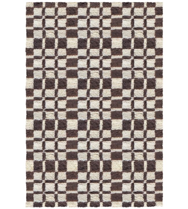 Layered Evelina Kroon Rya rug Chestnut EKSHCH180270 Chestnut