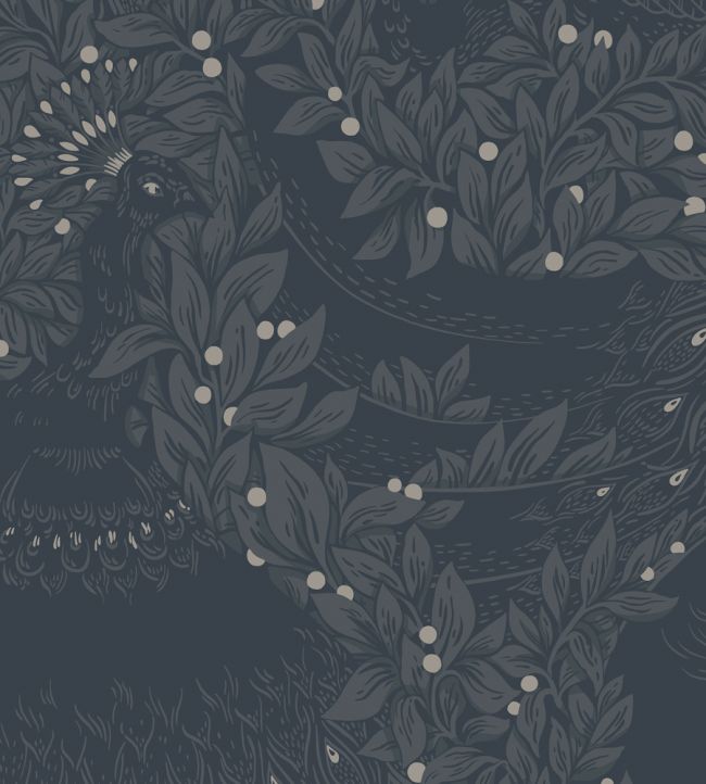Evelina Wallpaper by Sandberg Indigo Blue