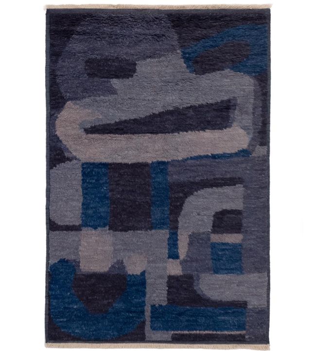 CF Editions Events and Relationships by Kate Blee rug Indigo CFR136-01 Indigo