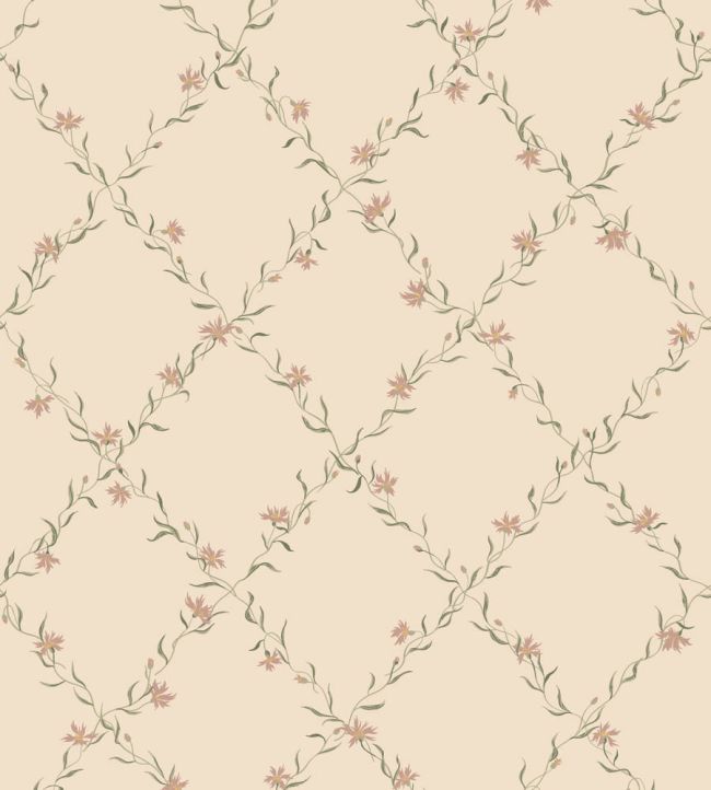 Ewa Wallpaper by Sandberg Dusty Pink