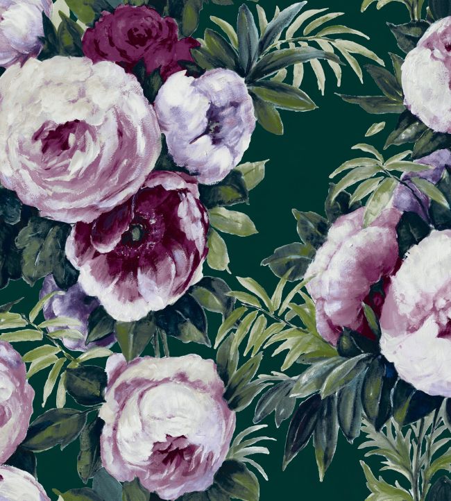 Fabiola Bloom Fabric by Arley House Plum