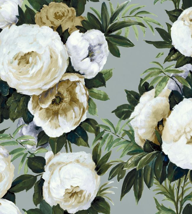 Fabiola Bloom Fabric by Arley House Slate
