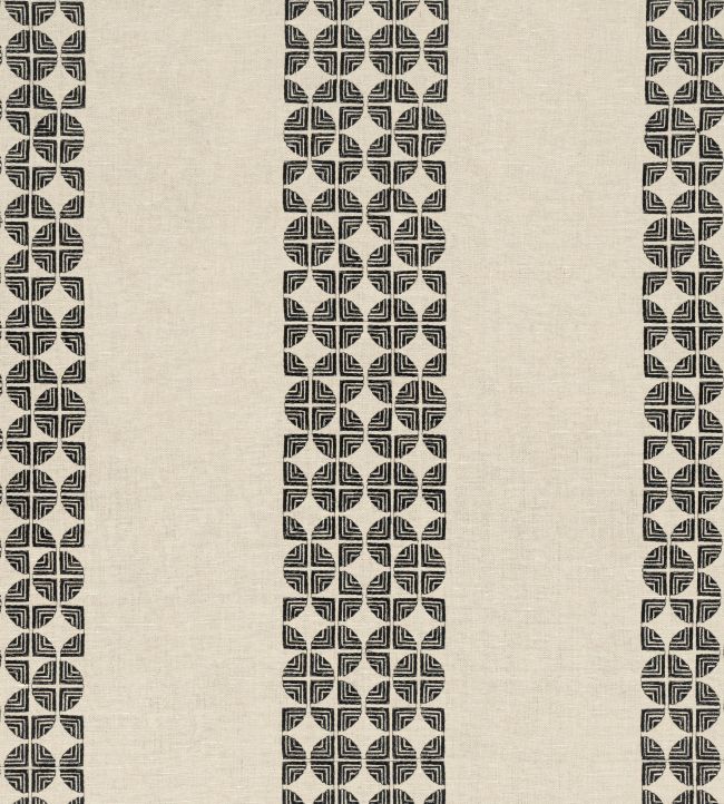 Fairmont Stripe Embroidery Fabric by Anna French Black