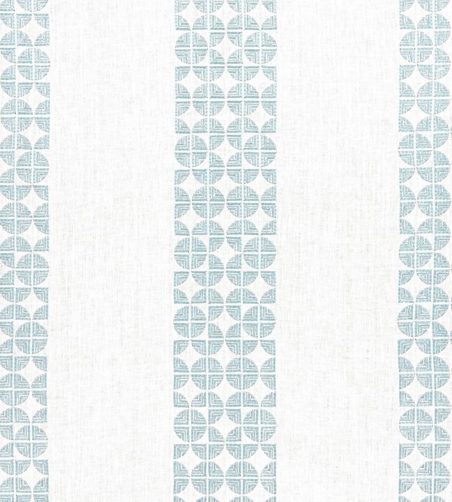 Fairmont Stripe Embroidery Fabric by Anna French Soft Blue