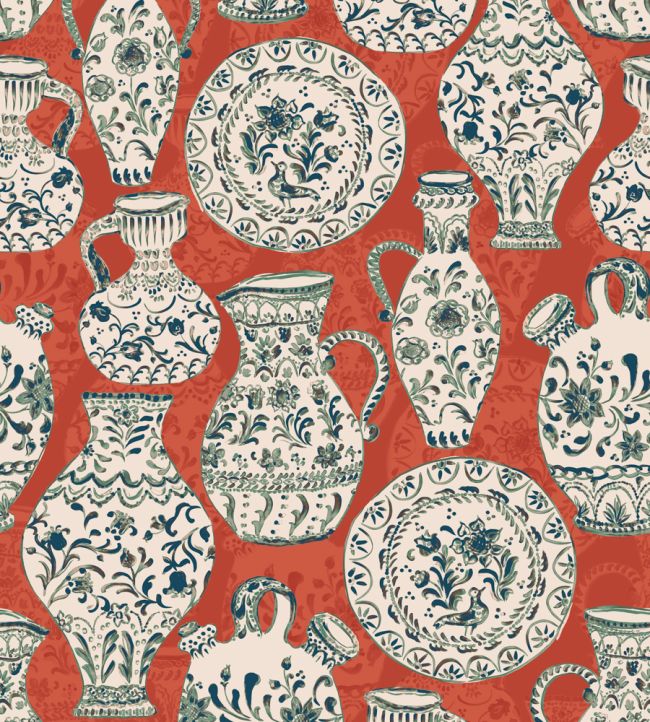 Fajalauzas Wallpaper by Tres Tintas Red